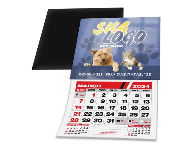 CALENDÁRIOS E FOLHINHAS 2026 ÍMÃS DE GELADEIRA