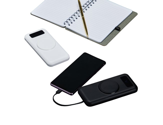 Power Bank 10.000mAh com Carregamento via Induo ou via Cabo