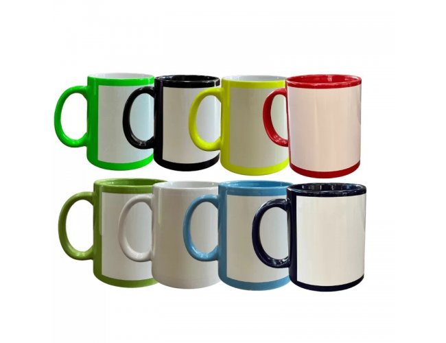 Caneca para Sublimao de Cermica com Faixa Branca