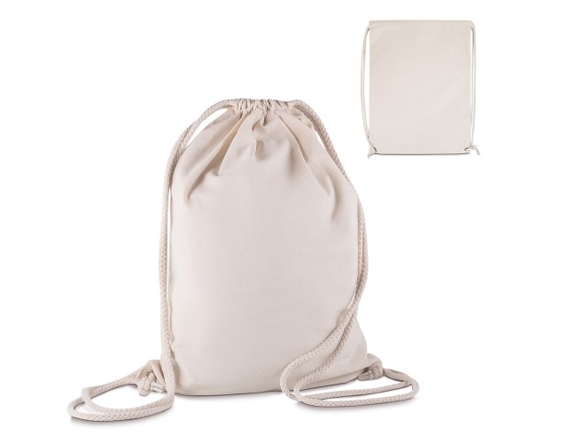 Sacola/Mochila em algodão 145g/m² (41x33x10cm)